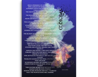 Póster de poesía visual surrealista y atmosférica de 18x26