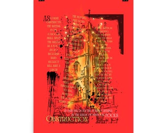 Póster de poesía visual surrealista y atmosférica de 18x24