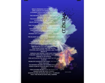 Póster de poesía visual surrealista y atmosférica de 18x24