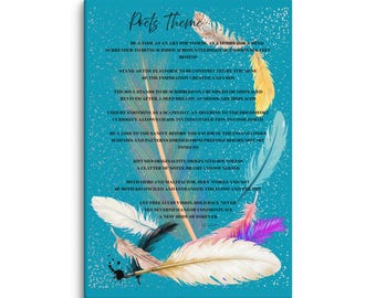 Póster de poesía visual surrealista y atmosférica de 18x26
