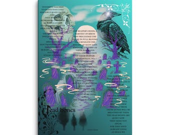 Póster de poesía visual surrealista y atmosférica de 18x26