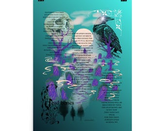 Póster de poesía visual surrealista y atmosférica de 18x24
