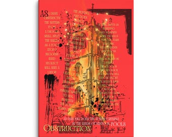 Póster de poesía visual surrealista y atmosférica de 18x24