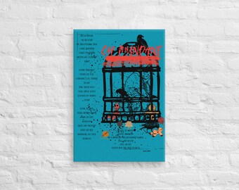 Póster de poesía visual surrealista y atmosférica de 18x26