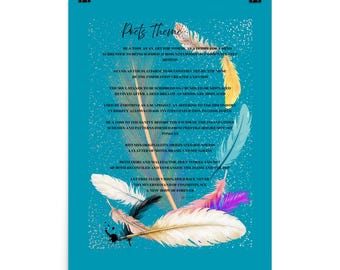 Póster de poesía visual surrealista y atmosférica de 18x24