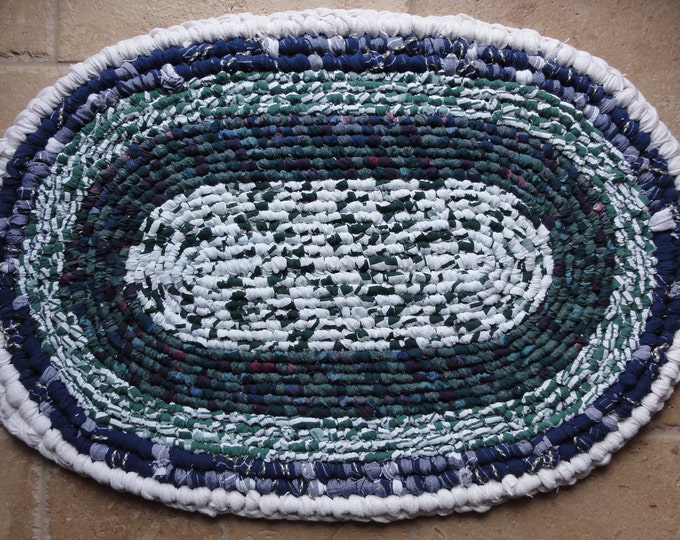 Handmade Oval Rag Rug 1 Thick Cottage Chic 22.5 Etsy
