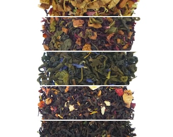 Fruity Loose Leaf Tea Sampler: 5 Flavor Pack