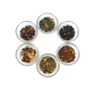 Choose 6 Samples of Tea- black tea - green tea - herbal tea