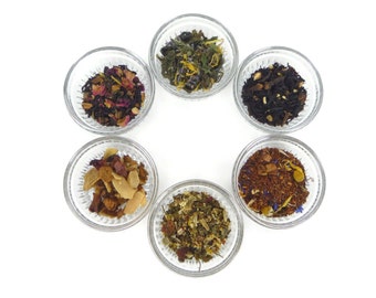 Choose 6 Samples of Tea- black tea - green tea - herbal tea