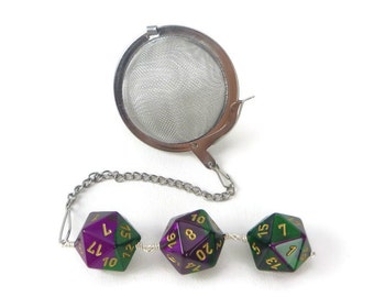 Dice Tea Infuser: Stainless Steel Steeping Ball, Geeky Gamer Gift