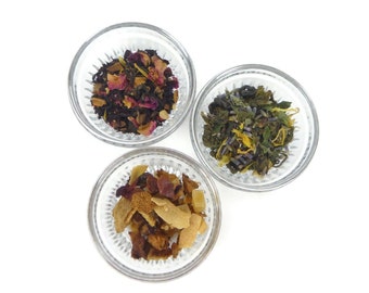 Choose 3  Samples of Tea- black tea - green tea - herbal tea