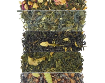 Green Tea Favorites - Green Tea Pack - Sample set - loose leaf tea samples - loose leaf tea gift set