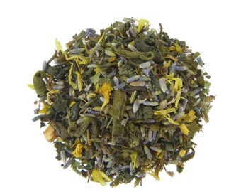 Wanderer -  Green loose leaf tea - lemon and lavender - artisan small batch tea