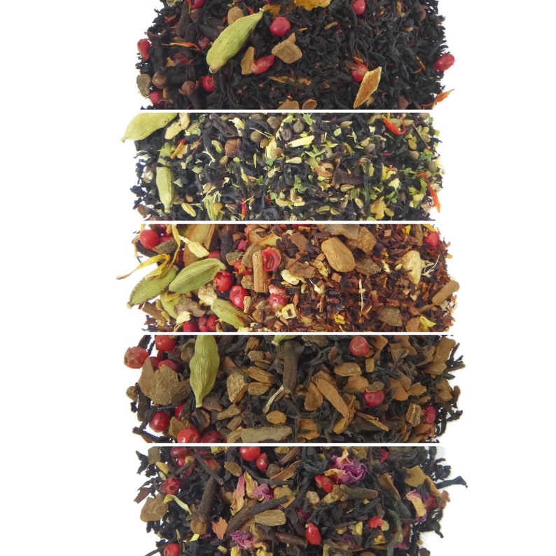 Chai Favorites Chai Sample Pack Sample set loose leaf tea samples loose leaf tea gift set image 1