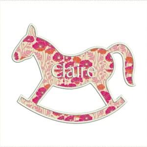 Toy Rocking Horse Applique Machine Embroidery Bernina Babylock Janome