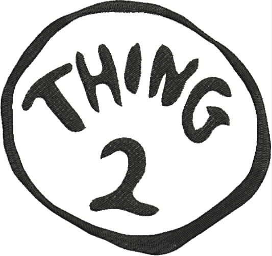 Dr. Seuss Thing 2 Machine Embroidery Design 4x4 and 5x7 Etsy