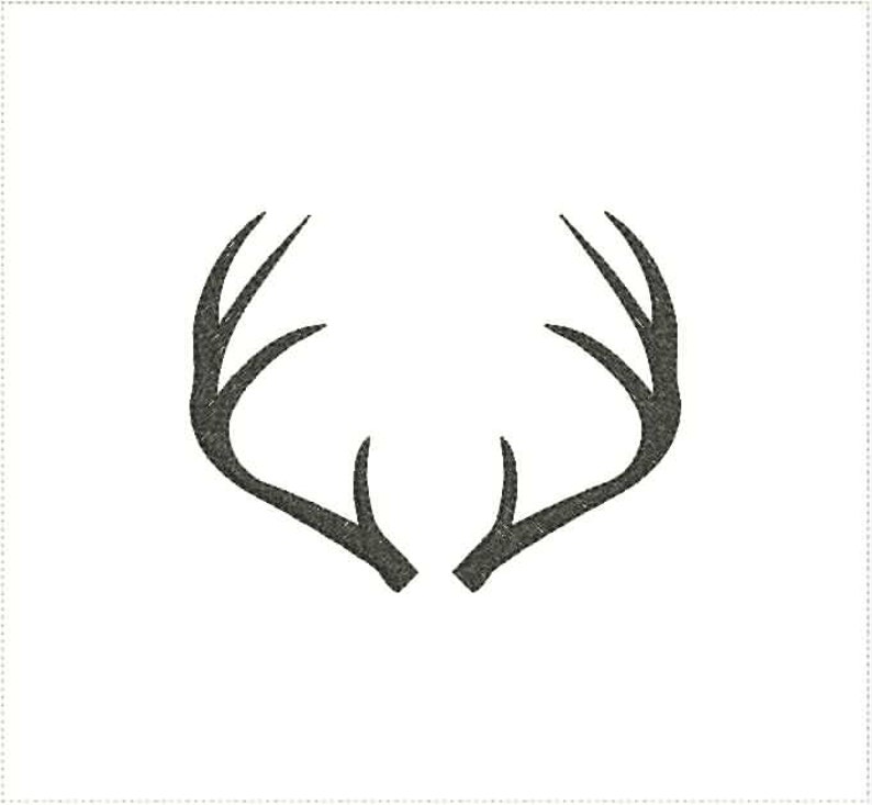Deer antlers embroidery machine design 4x4 5x7 bernina brother  etsy Deer antlers embroidery machine design 4x4 5x7 bernina brother  etsy
