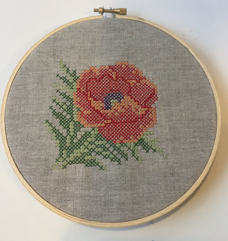 Photo Stitch Poppy Embroidery Photo Stitch Poppy Embroidery