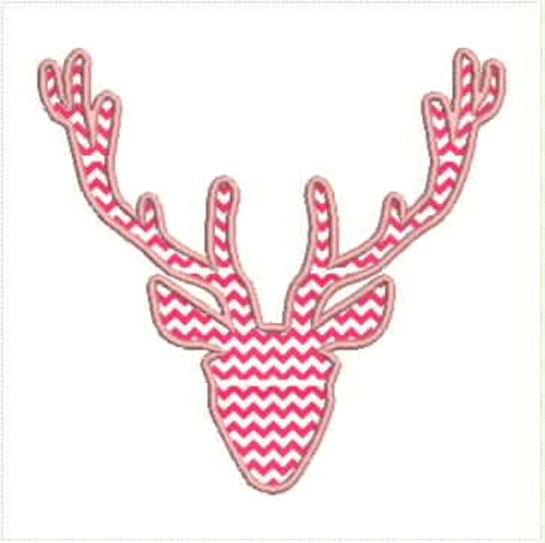 Deer antler applique machine embroidery design 4x4  5x7 hoop  etsy Deer antler applique machine embroidery design 4x4  5x7 hoop  etsy
