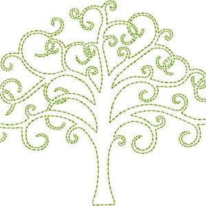 Pretty Tree of Life Machine Embroidery Design 4x4 5x7