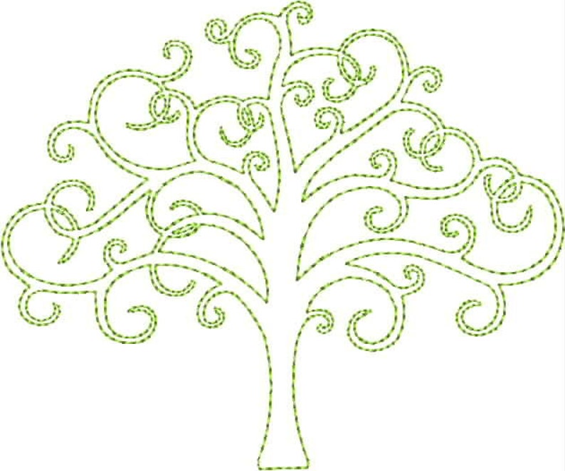 Pretty Tree of Life Machine Embroidery Design 4x4 5x7 Etsy