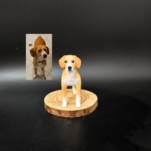 Personalized Pet Clay Sculpture Cake Topper – Custom Dog/Cat Figurine for Weddings, Birthdays & Parties
