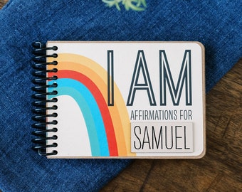 Personalized Affirmation Book for Kids | Unique Birthday Gift for Boys & Girls | Children&#39;s Book | Gifts under 50 | I AM Kids - Rainbow