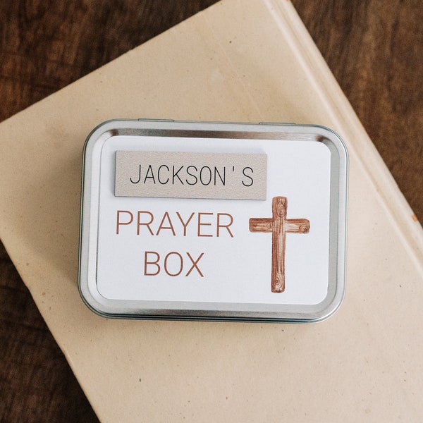 Personalized PRAYER BOX for Godson - Handmade Christian Gift for All Occasions - Cherished Keepsake