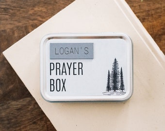 Personalized CONFIRMATION GIFT for Boys - Handmade Prayer Box - Encourage Faith, Prayer and Trust in God
