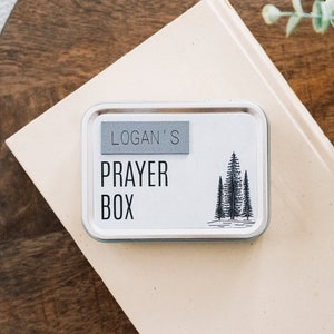 Personalized CONFIRMATION GIFT for Boys - Handmade Prayer Box - Encourage Faith, Prayer and Trust in God