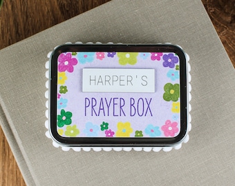 Personalized PRAYER BOX for Girls - Handmade First Communion Gift - 1st Holy Communion Keepsake - Encourage Faith, Prayer and Trust in God