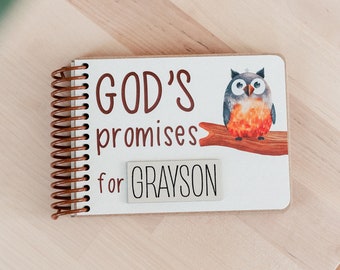 Personalized God's Promises Board Book for Kids - Bible Verse Storybook with Engraved Nameplate - Personalized Children's Books for Toddlers