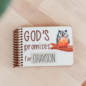 Personalized God's Promises Board Book for Kids - Bible Verse Storybook with Engraved Nameplate - Personalized Children's Books for Toddlers