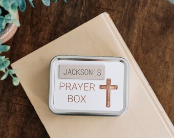 Personalized First Communion Prayer Box - A Special Godchild Gift with Bible Verse and Personalization Options