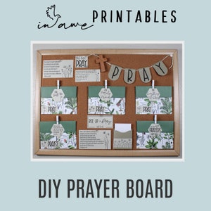 Afdrukbaar DIY-gebedsbord | Ontwerp met wilde bloemen | Direct downloaden | Creatieve ideeën voor gebedsborden