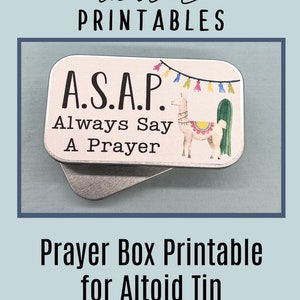 Prayer Box Printable Altoid Tin Diy Kids Craft Sunday - Etsy