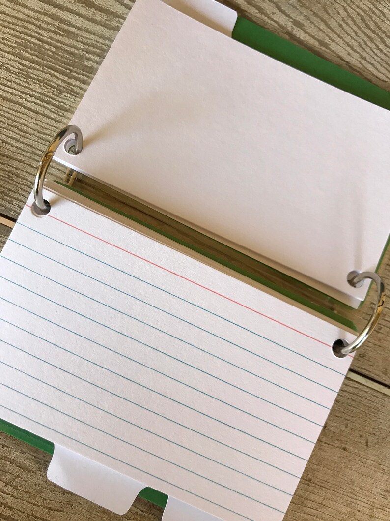 3x5 index card holder index card binder student gift Etsy