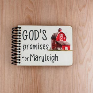 Personalized God's Promise Book - Christian Baby Gift - Handmade Baby Bible for Boy or Girl by inAWE - Religious Baby Gift - 4x6 name