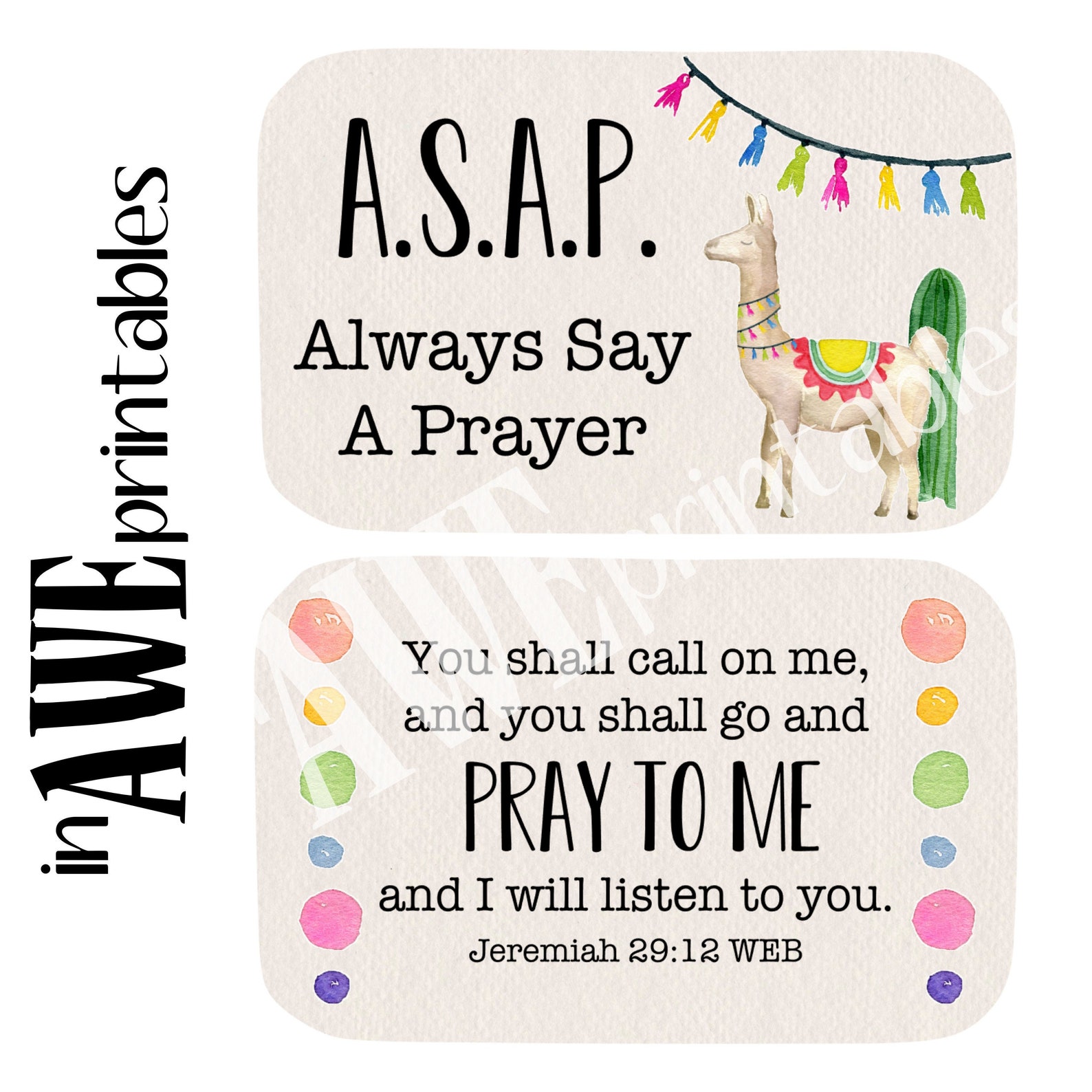 Prayer box printable altoid tin diy tin craft kids craft | Etsy