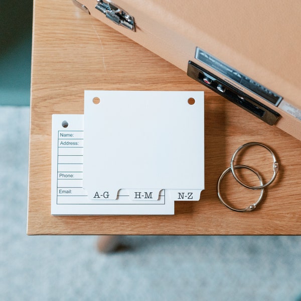 Address Book Refill Pages With A-Z Tabs - Large Print 600 Contacts For A5 6-Ring Binder