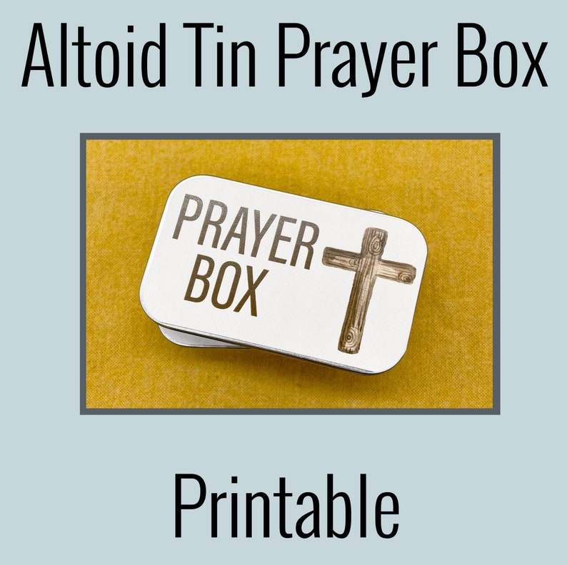 Prayer Box Printable Altoid Tin Diy Tin Craft Kids Craft | Etsy