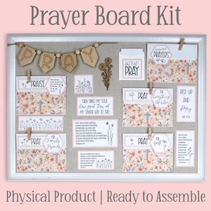 Christian Prayer Board Kit: Laser Engraved Banner & Cards