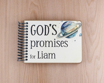 Personalized Space Bible Verse Book: Christian Nursery Gift