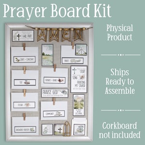 DIY Prayer Board Kit: Laser-Engraved Banner, Hymn Lyrics