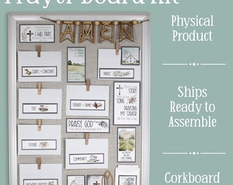 DIY Prayer Board Kit - Customizable Prayer Board with Prayer Request Cards and Envelope Holders