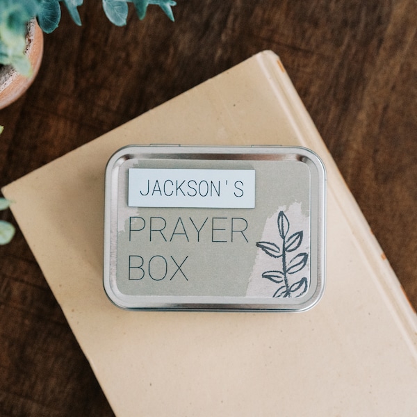 Personalized PRAYER BOX for Kids - Handmade God Box - Encourage Faith and Anxiety Relief
