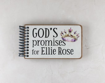 1st Birthday Gift For Girls - Handmade, Religious, Personalized Gift with Bible Verses and God's Promises