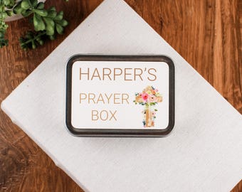 First Communion Gift for Girls and Boys - Personalized Prayer Box
