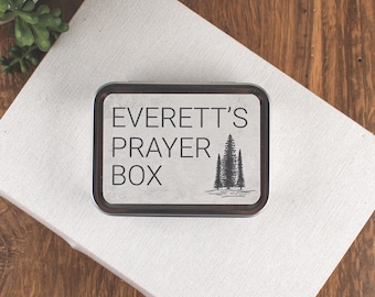 Personalized CONFIRMATION GIFT for Boys - Handmade Prayer Box - Encourage Faith, Prayer and Trust in God