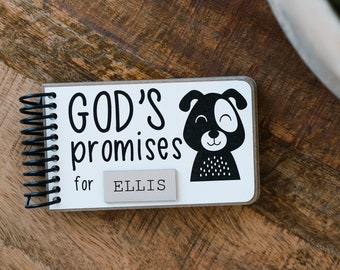 God's Promise Book - Personalized Keepsake Gift for Baby Baptism, Christening, Dedication or Blessing with Custom Laser-Engraved Nameplate